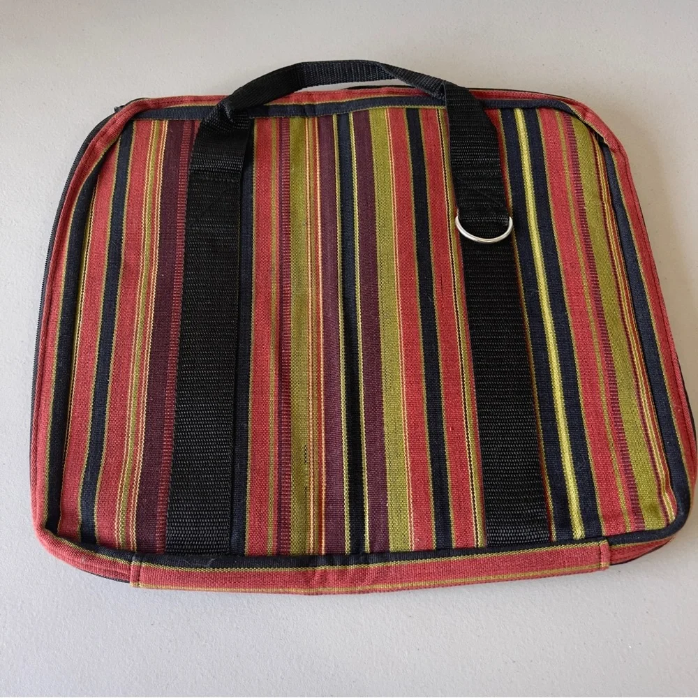 Handmade Stripe Southwestern Briefcase Laptop Bag Made in Guatemala NWT